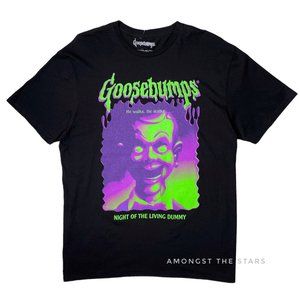 Goosebumps Slappy Night Of The Living Dummy Neon & Black T-Shirt